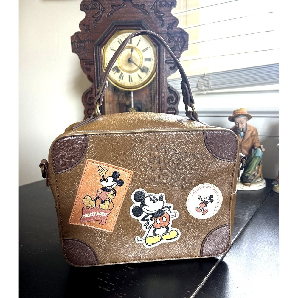 Loungefly Disney Mickey Mouse Patch Trunk Bag Rare Exclusive Crossbody READ